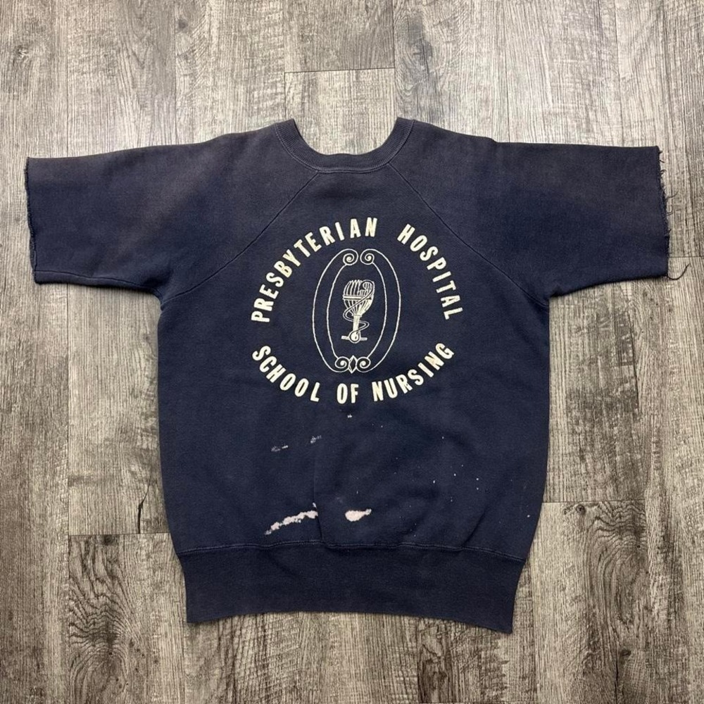 Vintage Presbyterian Hospital School Nursing Cut Sweatshirt Springfoot 50s 60s